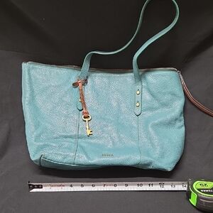 FOSSIL Aqua Leather Tote